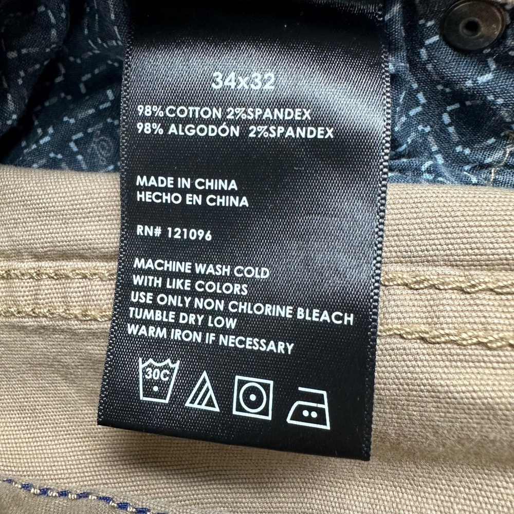 English Laundry Pants Mens 34x32 Tan Khaki Straight Leg Stretch Chinos - Picture 8 of 11